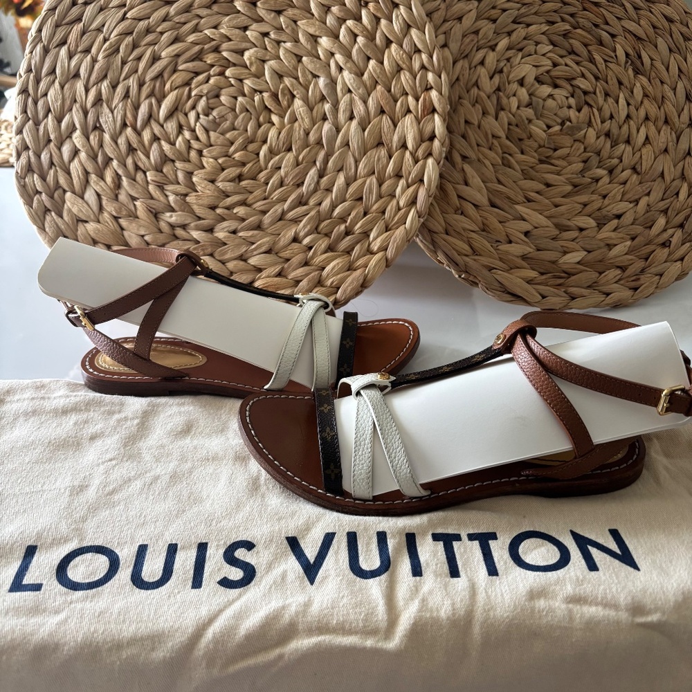 Louis Vuitton Explorer Flat Sandal 1A65VZ with dustbag - Picture 2 of 7